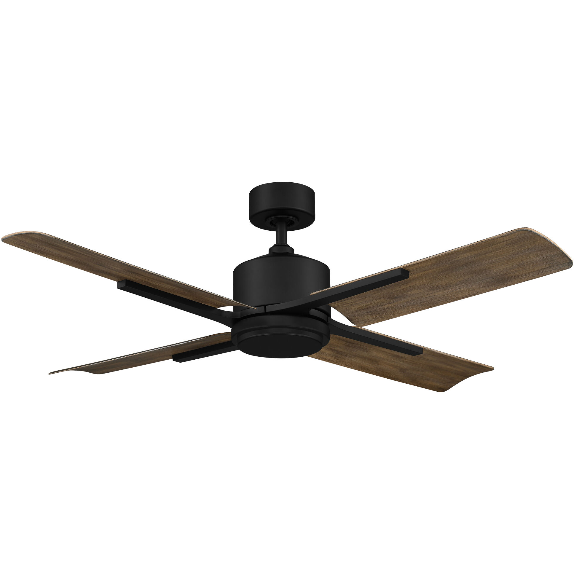 Cervantes 56 inch Matte Black Barn Wood with Barn Wood Blades Downrod Ceiling Fan in 2700K