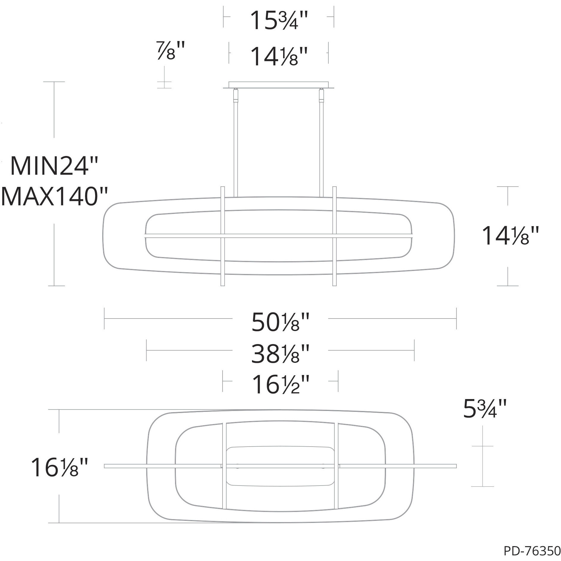 Vesta Linear Chandelier Ceiling Light