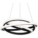 Veloce LED 26 inch Black Chandelier Ceiling Light in 26in.