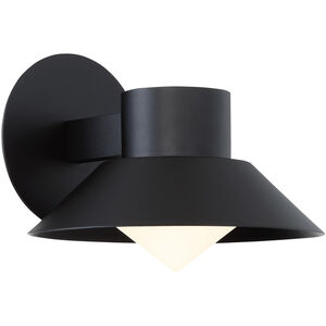 Oslo LED 8 inch Black Outdoor Wall Light in 10in.
