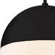 Punk LED 14 inch Black Pendant Ceiling Light in 3000K, 14in.