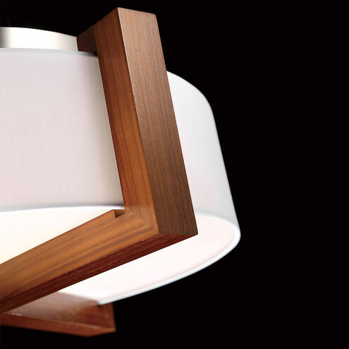 Segment LED 21 inch Dark Walnut Flush Mount Ceiling Light