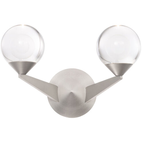 Double Bubble Wall Sconce Wall Light in 15in., Satin Nickel