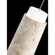 Chauncey LED 5.13 inch Beige Travertine and Aged Brass Mini-Pendant Ceiling Light in 4000K