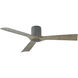 Aviator 54 inch Graphite Weathered Gray with Weathered Gray Blades Flush Mount Ceiling Fan, Flush Mounted, Smart Ceiling Fan
