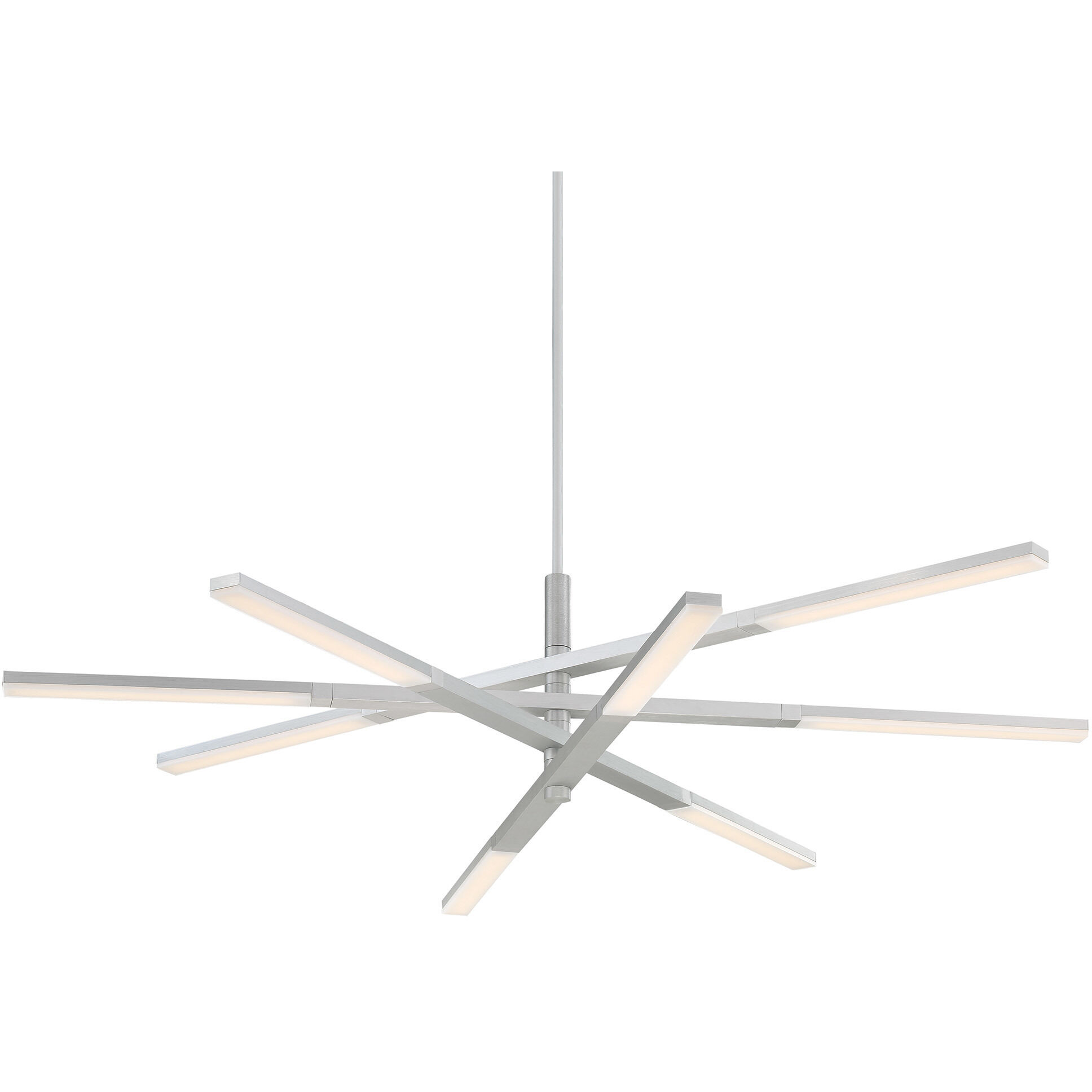 Modern Forms PD 50748 AL Stacked LED 48 inch Brushed Aluminum Chandelier Ceiling Light