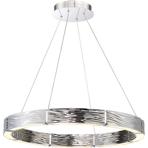 Zelda LED 29 inch Polished Nickel Chandelier Ceiling Light in 29in.