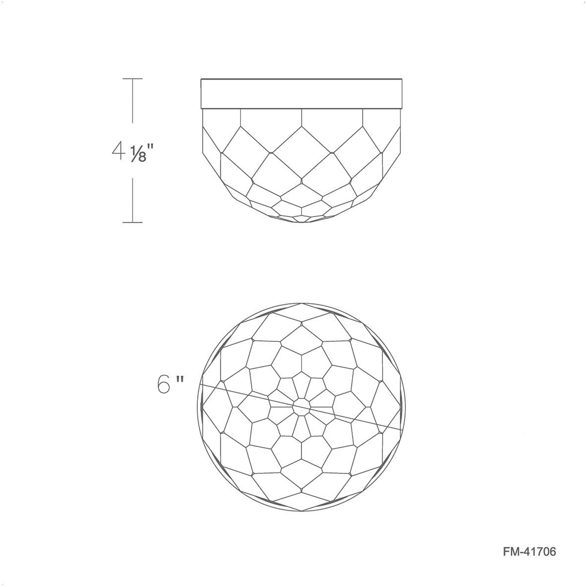 Cascade 1 Light 6 inch Polished Nickel Flush Mount Ceiling Light
