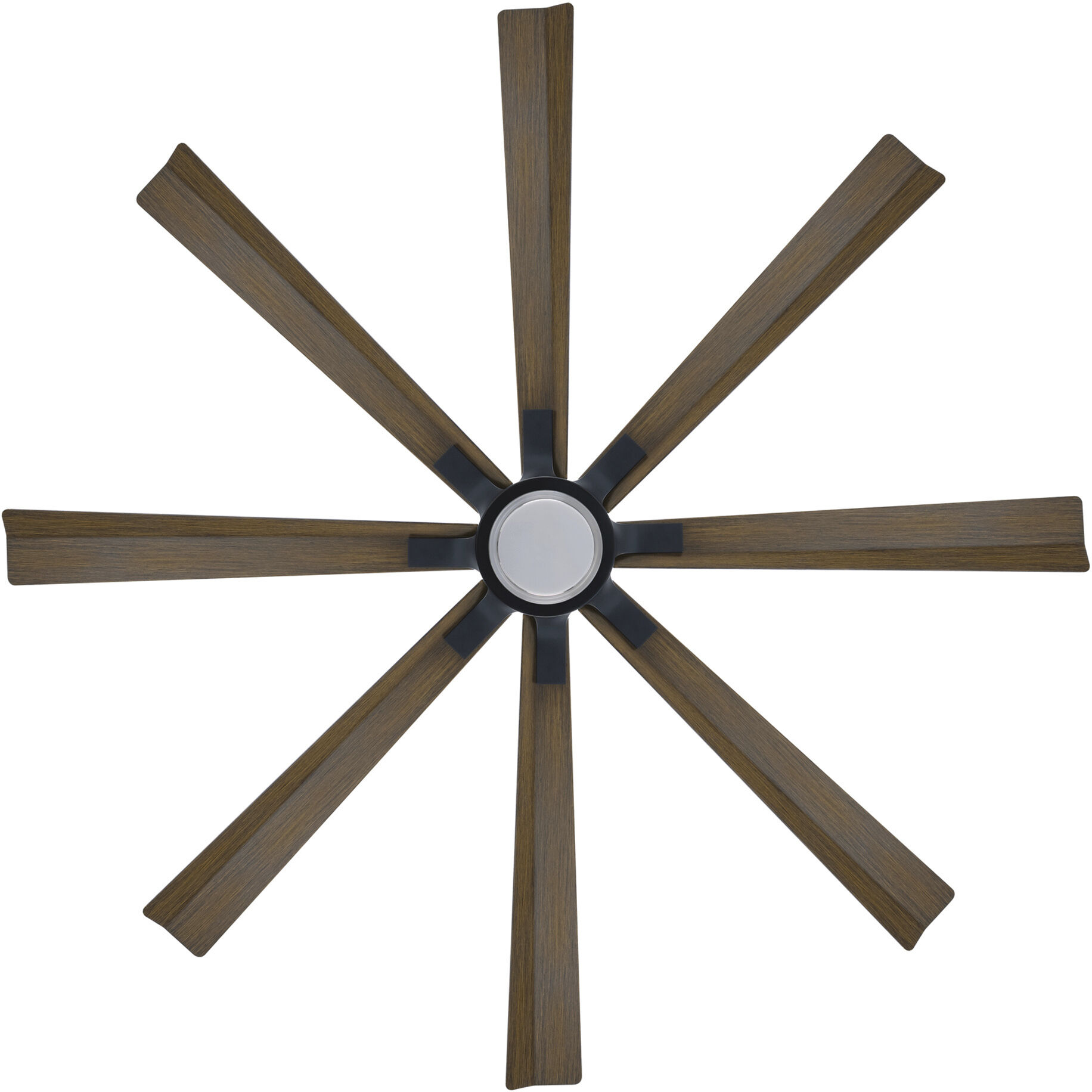 Size Matters 65 inch Matte Black Distressed Koa with Distressed Koa Blades Ceiling Fan