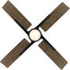 Cervantes 56 inch Matte Black Barn Wood with Barn Wood Blades Downrod Ceiling Fan in 2700K