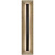 Bell Tower LED 28 inch Beige Travertine and Black Outdoor Wall Light