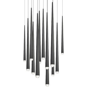 Cascade 13 Light 20 inch Black Multi-Light Pendant Ceiling Light