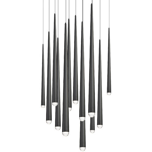 Cascade 13 Light 20 inch Black Multi-Light Pendant Ceiling Light