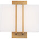 Downton Wall Sconce Wall Light in 2700K, Aged Brass