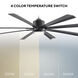 Size Matters 65 inch Matte Black Downrod Ceiling Fan