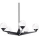 Double Bubble 5 Light 22 inch Black Chandelier Ceiling Light