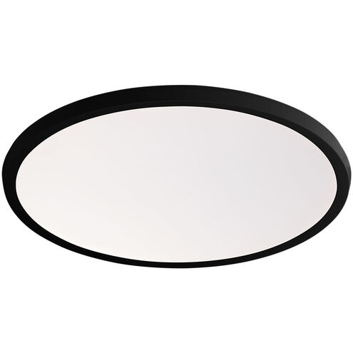 Argo LED 19 inch Black Flush Mount Ceiling Light in 19in.