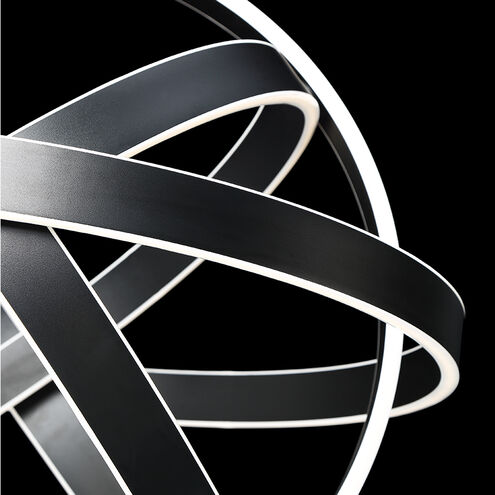 Kinetic LED 28 inch Black Pendant Ceiling Light in 28in.