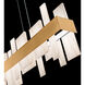 Acropolis LED 11 inch Aged Brass Chandelier Ceiling Light