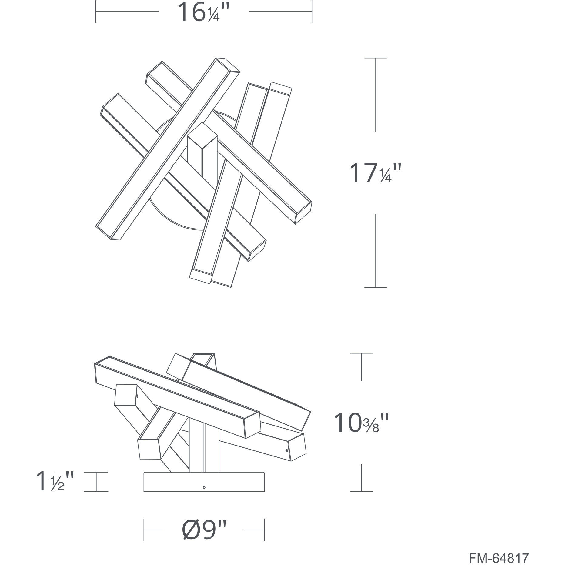 Chaos 1 Light 17.3 inch Aged Brass Semi-Flush Mount Ceiling Light