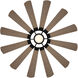 Wyndmill 65 inch Matte Black and Barn Wood with Barn Wood Blades Downrod Ceiling Fan in 2700K, Matte Black Barn Wood