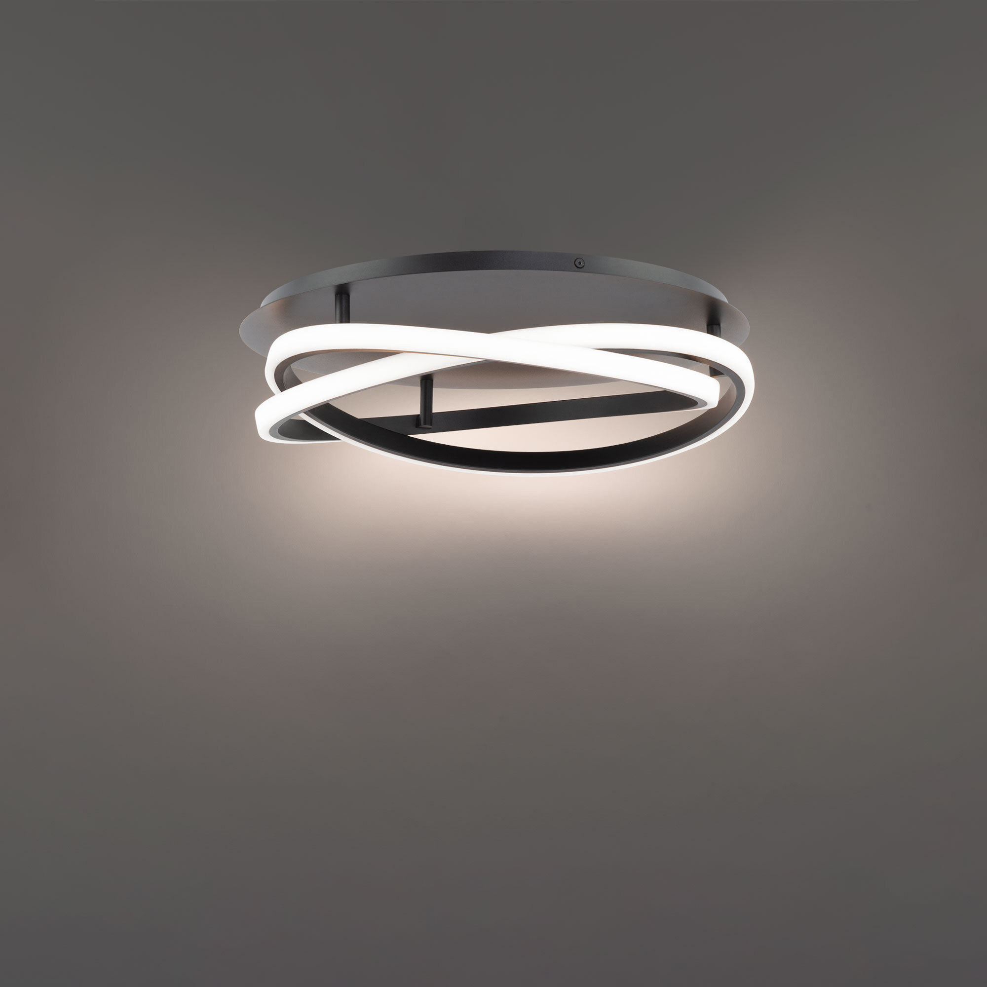 Veloce 1 Light 18 inch Black Flush Mount Ceiling Light
