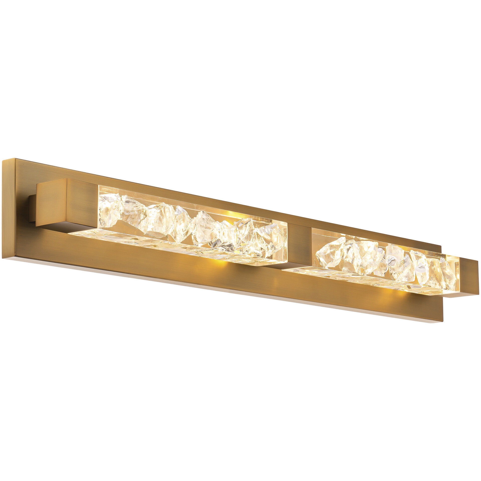 Brushed brass shop vanity light