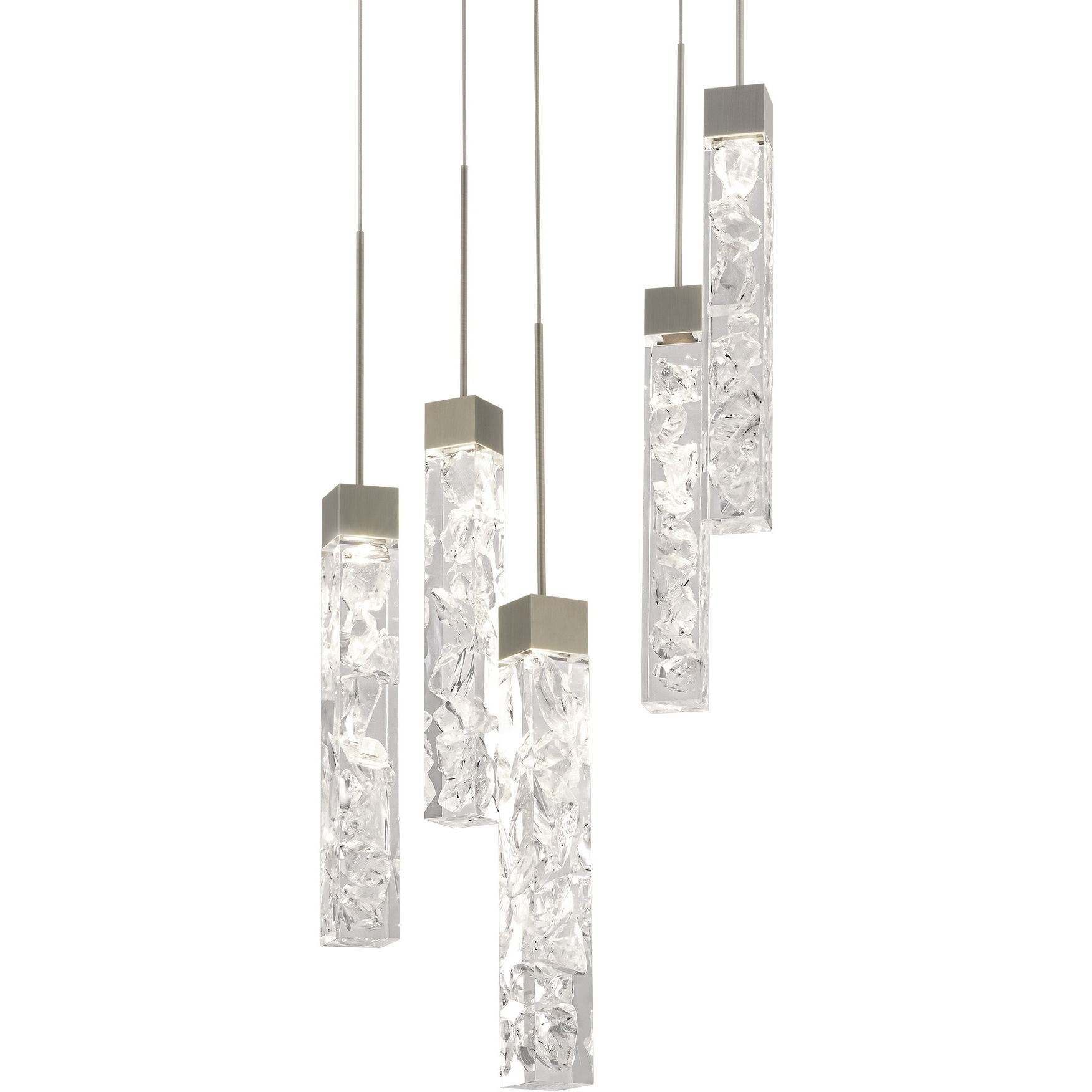 Minx 5 Light 17 inch Antique Nickel Multi-Light Pendant Ceiling Light