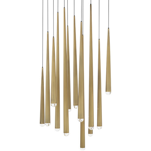 Cascade 13 Light 20 inch Aged Brass Multi-Light Pendant Ceiling Light