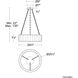 Poplin LED 26.75 inch Aged Brass Pendant Ceiling Light