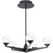 Double Bubble 5 Light 22 inch Black Chandelier Ceiling Light