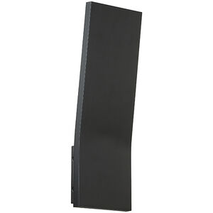 Blade LED 16 inch Black Outdoor Wall Light in 16in.