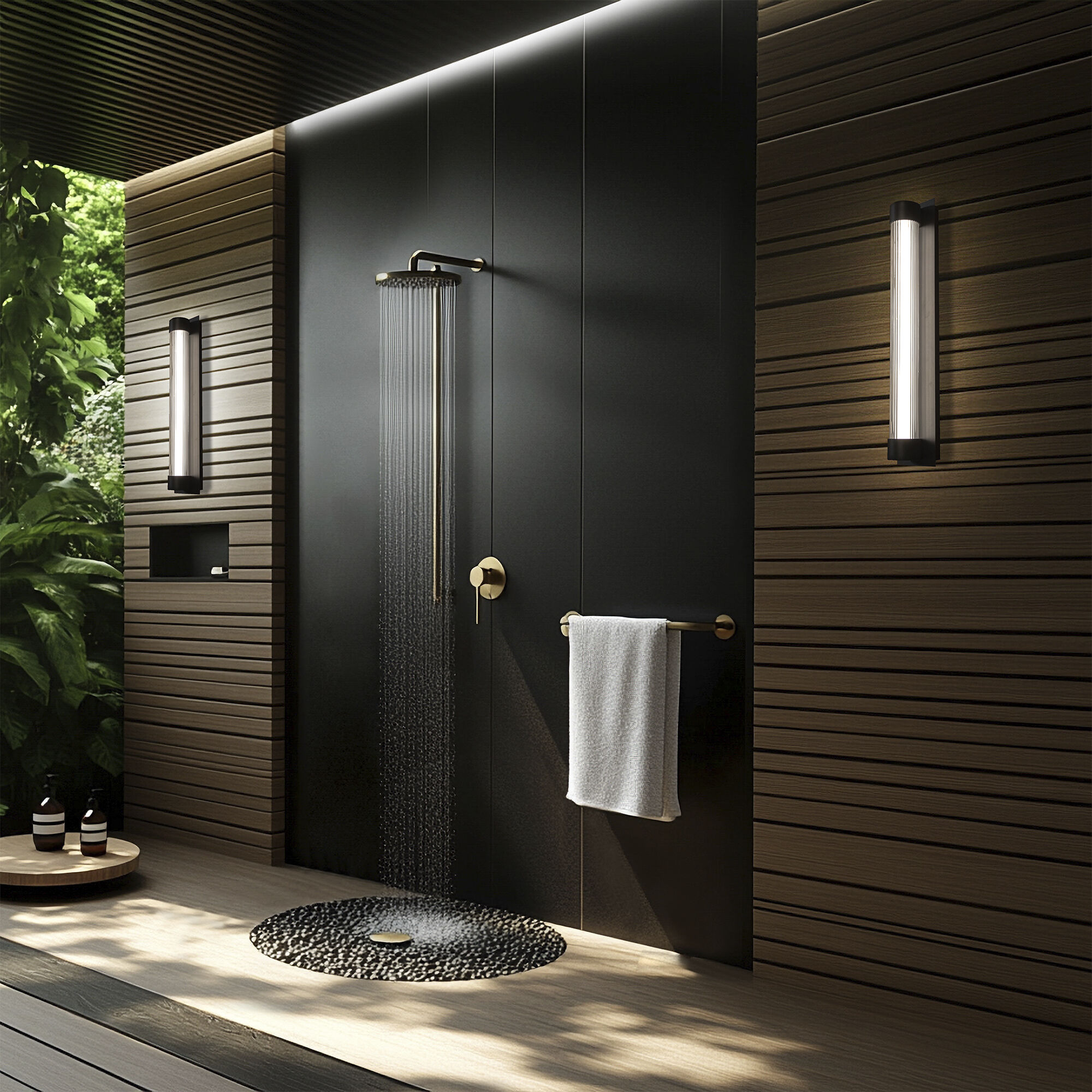 Chyzel LED 18 inch Black Outdoor Wall Lighting in 3000K