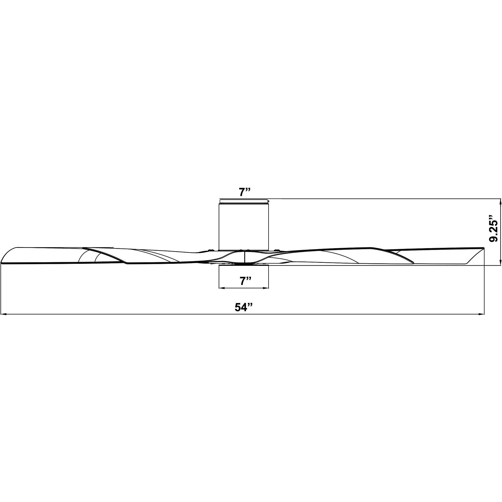 Aviator 54 inch Matte Black and Distressed Koa with Distressed Koa Blades Flush Mount Ceiling Fan in Matte Black Distressed Koa, Smart Ceiling Fan