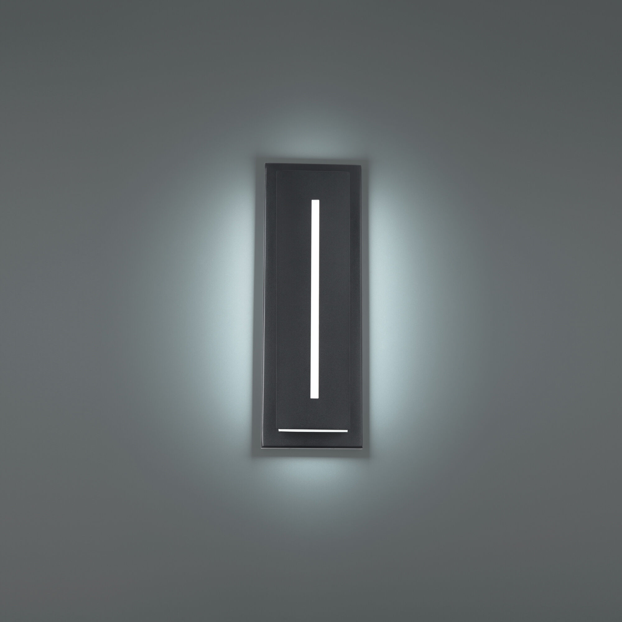Midnight 1 Light 16 inch Black Outdoor Wall Light in 4000K, 16in.