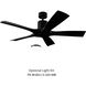 Aviator 54 inch Matte Black Downrod Ceiling Fan