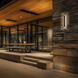 Bell Tower LED 20 inch Basalt Stone and Black Outdoor Wall Light