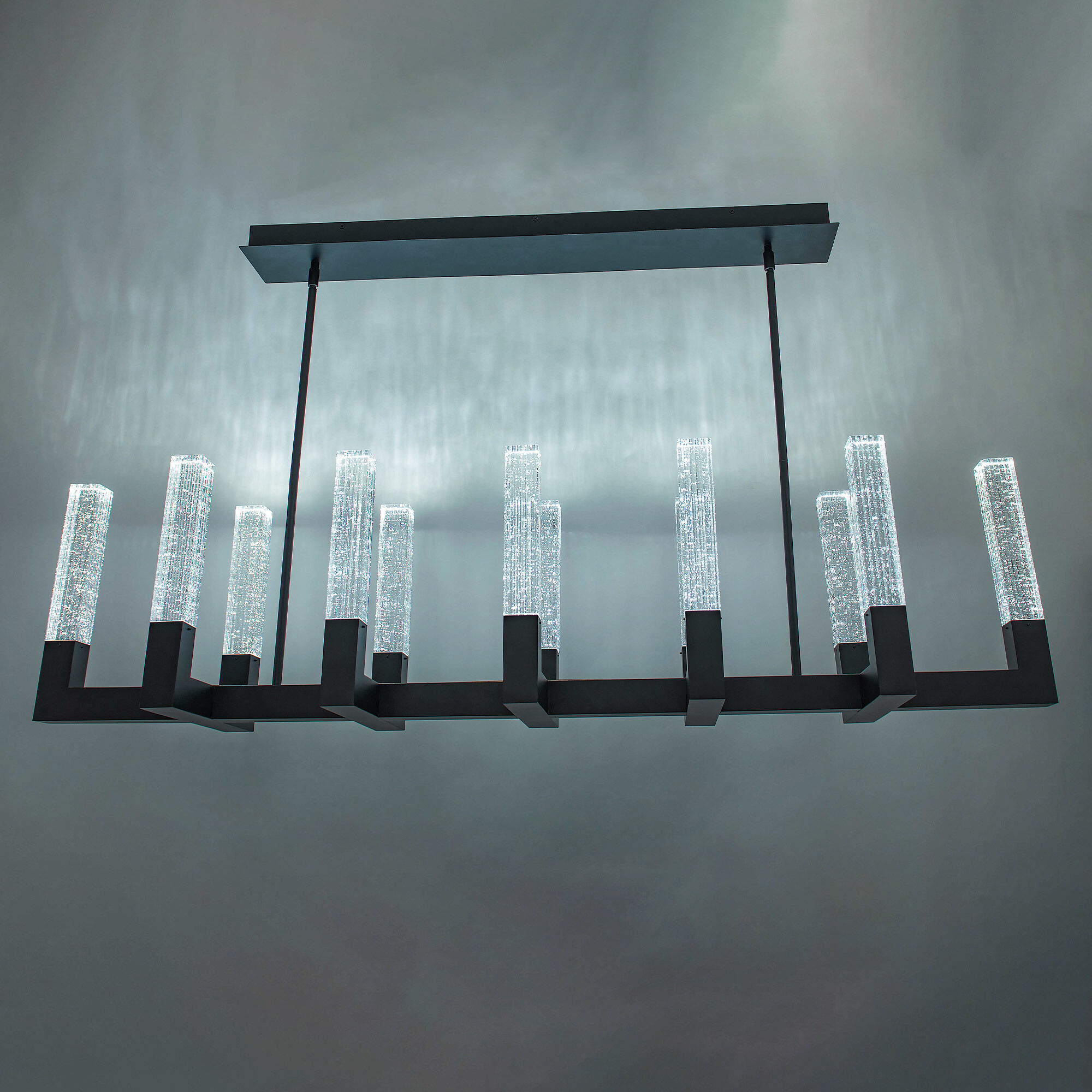 Cinema LED 54 inch Black Pendant Ceiling Light in 54in.