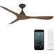 Carve 60 inch Bronze and Distressed Koa with Distressed Koa Blades Downrod Ceiling Fan