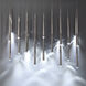 Cascade LED 12 inch Polished Nickel Multi-Light Pendant Ceiling Light in 23, Linear, 37in.