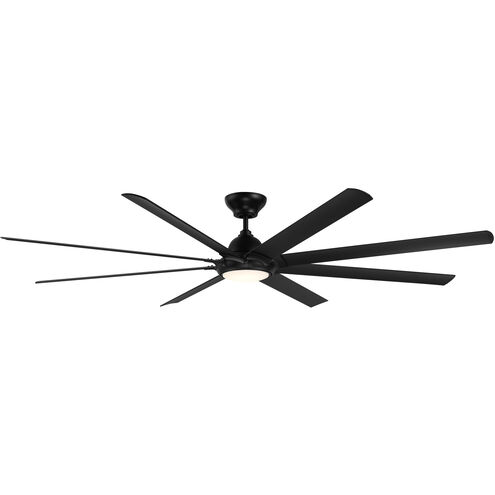 Hydra 96 inch Matte Black Downrod Ceiling Fan in 3000K