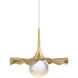 Brimm LED 9 inch Gold Leaf and Aged Brass Mini-Pendant Ceiling Light