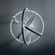 Kinetic LED 38 inch Titanium Chandelier Ceiling Light in 38in.