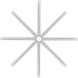 Hydra 120 inch Titanium Downrod Ceiling Fan in 3500K