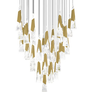 Kilt 41 Light 36 inch Aged Brass Multi-Light Pendant Ceiling Light