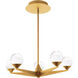 Double Bubble 5 Light 22 inch Aged Brass Chandelier Ceiling Light