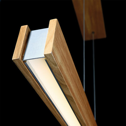 Drift LED 38 inch Walnut Linear Pendant Ceiling Light in 38in.