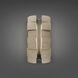 Formation LED 16 inch Beige Travertine and Black Outdoor Wall Light