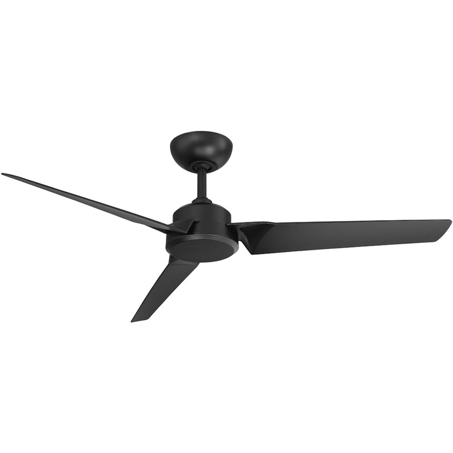 Roboto 52 inch Matte Black Downrod Ceiling Fan, Smart Ceiling Fan