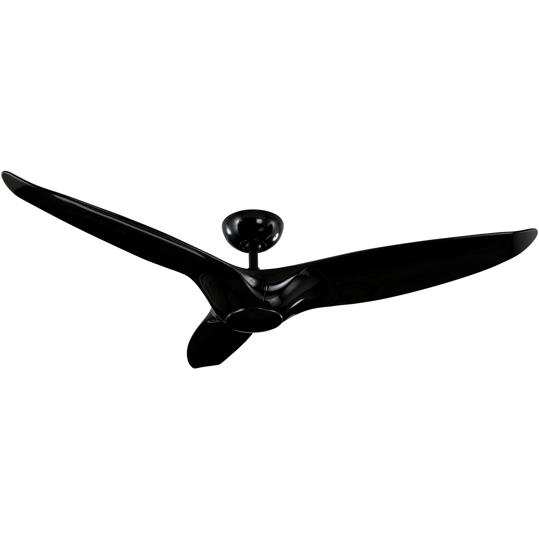 Morpheus III 60 inch Gloss Black Downrod Ceiling Fan in 3000K